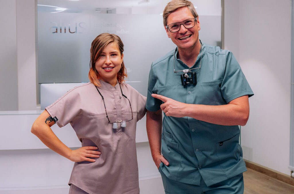Dr. Jochen K. Alius und Zahnärztin Victoria Poljakova – Ihr Zahnarzt-Team in Nürnberg in der Praxisklinik in der Mauthalle
